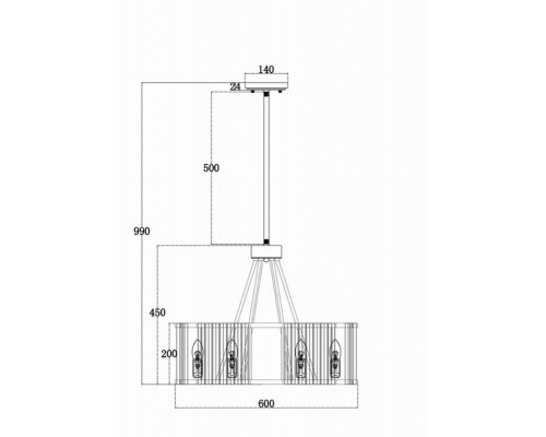 Люстра на штанге Maytoni Solar MOD087PL-06G