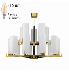 Люстра на штанге с лампочками Favourite Maximo 2623-15P+Lamps E14 Свеча