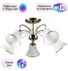 Люстра на штанге Arte lamp Blossom с поддержкой Маруся A2709PL-5AB-М