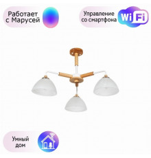 Потолочная люстра на штанге Matthew Arte Lamp с поддержкой Маруся A5032PL-3BR-М