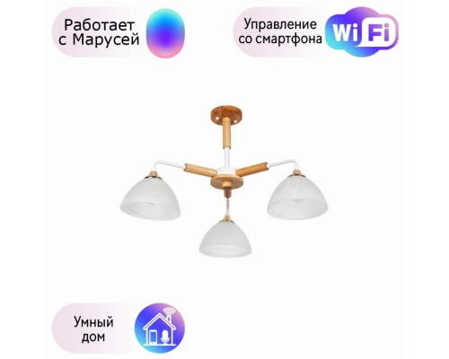 Потолочная люстра на штанге Matthew Arte Lamp с поддержкой Маруся A5032PL-3BR-М