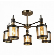 Люстра на штанге Escada 599/5P E27*60W Antique brass/Black DETROIT