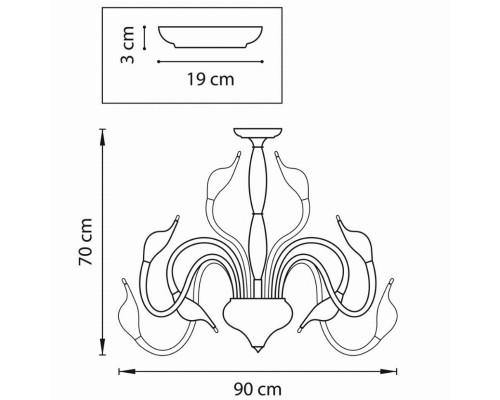 Потолочная люстра Lightstar Cigno Collo Bk 751187