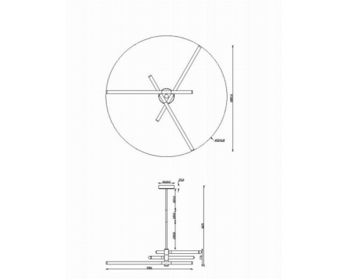 Люстра на штанге Maytoni Axis MOD106CL-L40G3K