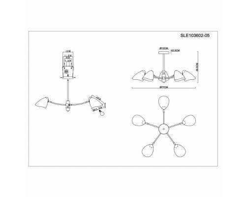 Люстра на штанге Satta Evoluce SLE103602-05