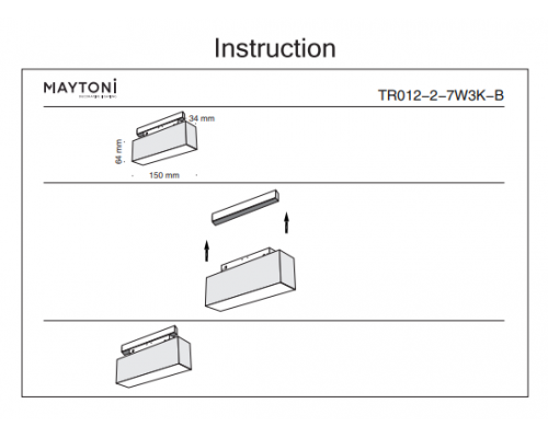 Трековый светильник 7W 3000К для магнитного шинопровода Maytoni Track lamps TR012-2-7W3K-B