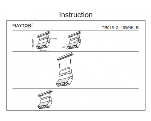 Трековый светильник 11W 4000К для магнитного шинопровода Maytoni Track lamps TR015-2-10W4K-B