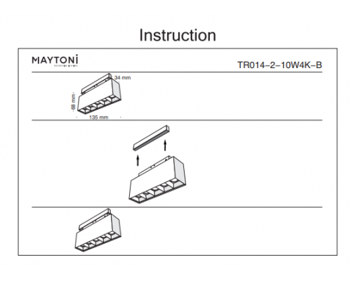 Трековый светильник 11W 4000К для магнитного шинопровода Maytoni Track lamps TR014-2-10W4K-B