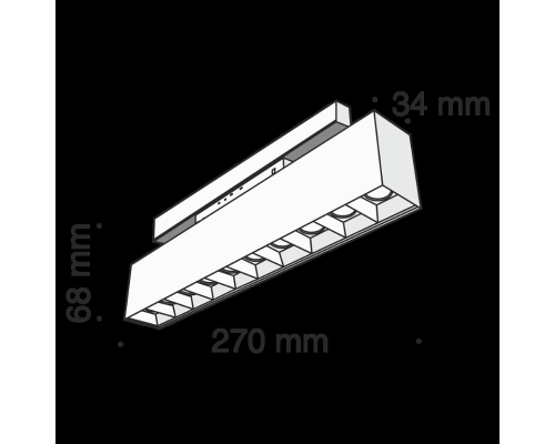 Трековый светильник 20W 4000К для магнитного шинопровода Track lamps Maytoni TR014-2-20W4K-B