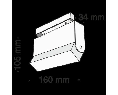 Трековый светильник 12W 4000К для магнитного шинопровода Track lamps Maytoni TR013-2-10W4K-B