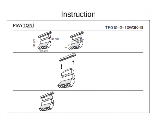 Трековый светильник 11W 3000К для магнитного шинопровода Maytoni Track lamps TR015-2-10W3K-B