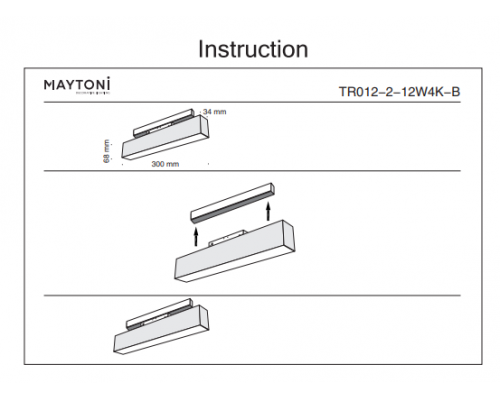 Трековый светодиодный светильник Maytoni Track lamps TR012-2-12W4K-B