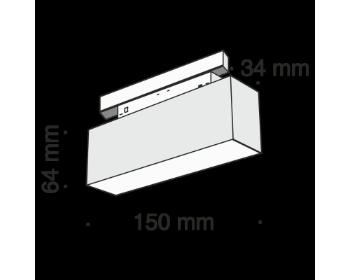 Трековый светильник 7W 3000К для магнитного шинопровода Maytoni Track lamps TR012-2-7W3K-B