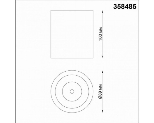 Потолочный накладной светодиодный светильник Novotech Recte 358485