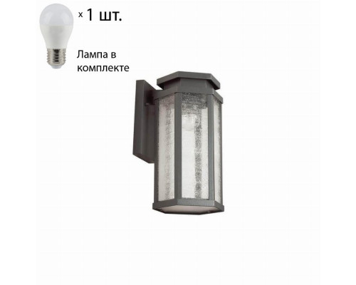 Уличный настенный светильник Odeon Light Gino с лампочкой 4048/1W+Lamps E27 P45