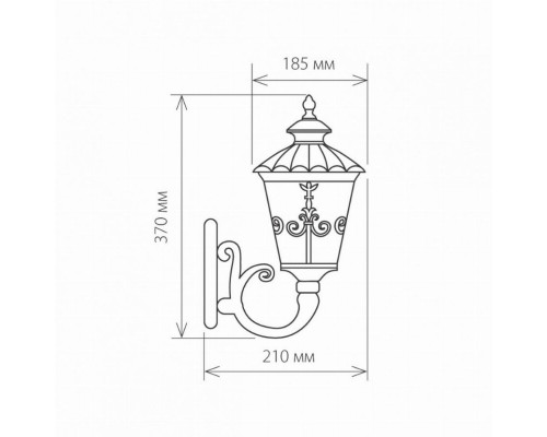 Diadema U (GLYF-8046U) черное золото Уличный настенный светильник Elektrostandard 4690389042904 (a028003)