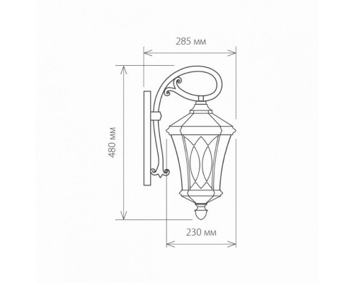 Virgo D капучино Уличный настенный светильник Elektrostandard 4690389064838 (a031921)