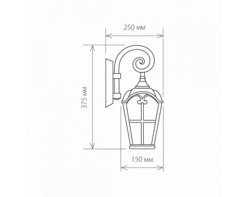 Уличный настенный светильник Elektrostandard Mira D (a025301)