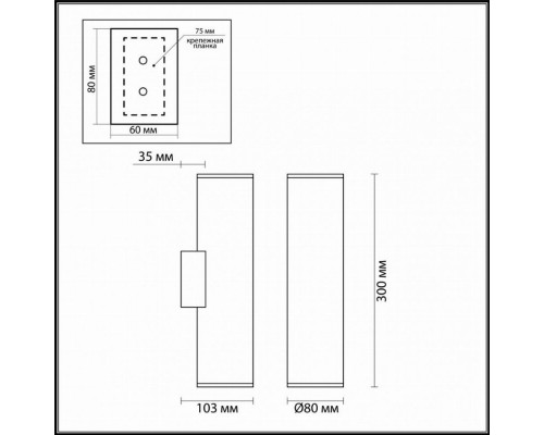 Настенный светодиодный светильник Odeon Light Dario 4245/2WB