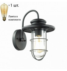 Уличный настенный светильник Odeon Light Helm с лампочкой 4171/1W+Retro Lamps