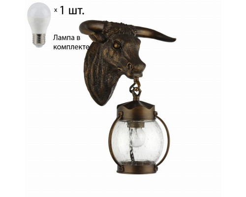 Уличный настенный светильник Favourite Hunt с лампочкой 1847-1W+Lamps E27 P45