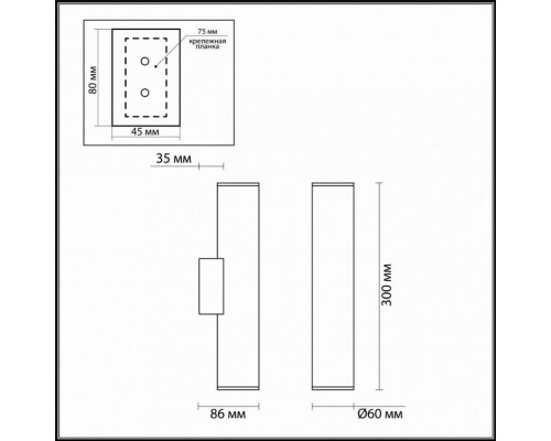 Настенный светодиодный светильник Odeon Light Dario 4245/2WA