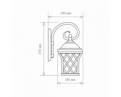 Cassiopeya D черное золото Уличный настенный светильник Elektrostandard 4690389017315 (a025295)