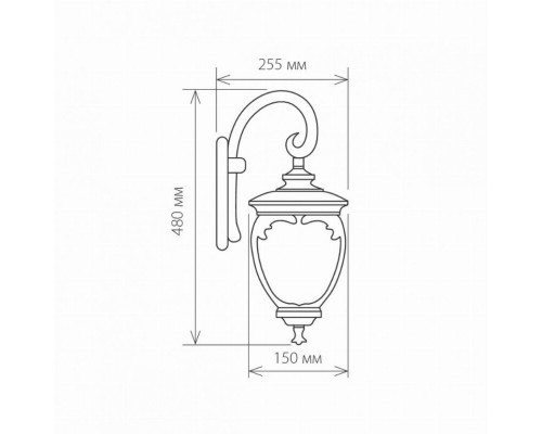 Andromeda D (GLYF-8024D) черное золото Уличный настенный светильник Elektrostandard 4690389042676 (a027996)