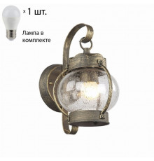 Уличный настенный светильник Favourite Faro с лампочкой 1498-1W+Lamps E27 P45