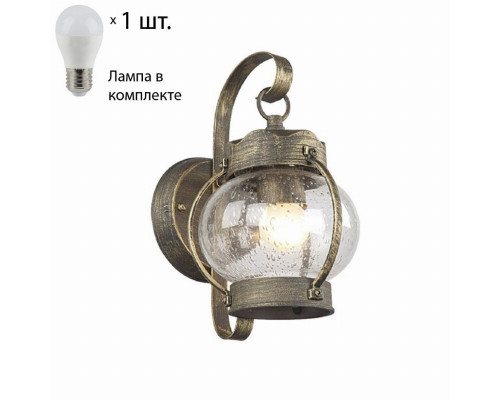 Уличный настенный светильник Favourite Faro с лампочкой 1498-1W+Lamps E27 P45