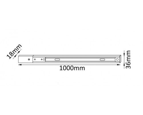 1м. Однофазный шинопровод Crystal Lux CLT 0.11 01 L1000 BL