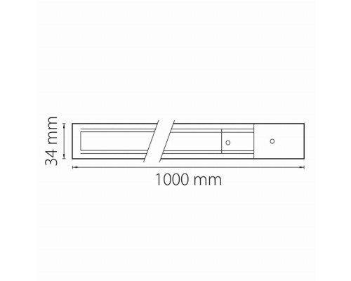 1м. Однофазный шинопровод Barra Lightstar 502018