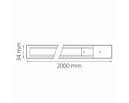 2м. Однофазный шинопровод Barra Lightstar 502025