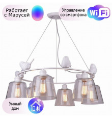 Подвесная люстра Arte Lamp Passero с поддержкой Маруся A4289LM-6WH-М