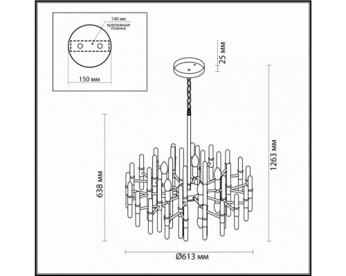 Подвесная люстра Stika Odeon Light 4988/10