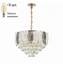 Подвесная люстра с лампочками Favourite Dolor 2982-9P+Lamps E14 Свеча