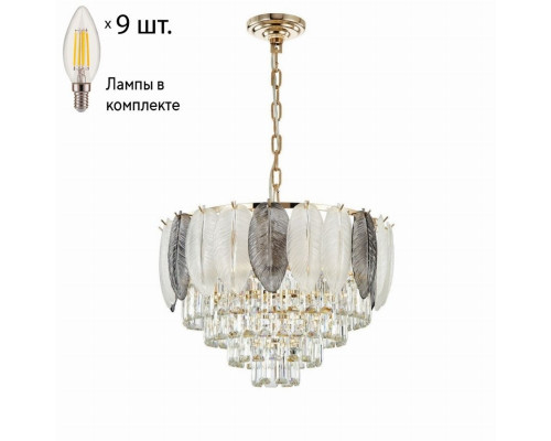 Подвесная люстра с лампочками Favourite Dolor 2982-9P+Lamps E14 Свеча