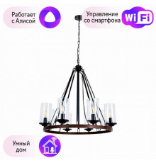 Подвесная люстра Arte Lamp Dalim с поддержкой Алиса A7014SP-8BK-A