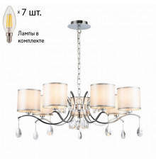 Подвесная люстра с лампочками Favourite Low 2866-7P+Lamps E14 Свеча