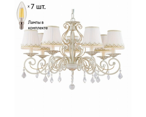 Подвесная люстра с лампочками Favourite Musa 1734-7P+Lamps E14 Свеча