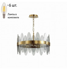 Подвесная люстра с лампочками Lumion Meredith 5268/6+Lamps E14 Свеча