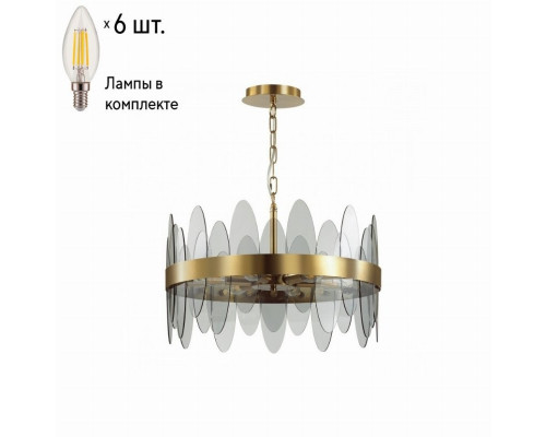 Подвесная люстра с лампочками Lumion Meredith 5268/6+Lamps E14 Свеча