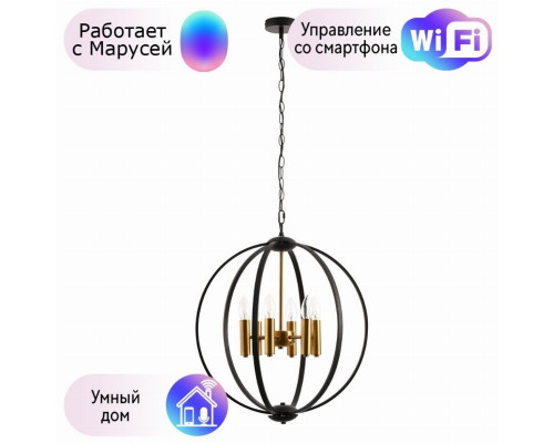 Подвесная люстра Arte Lamp Castula с поддержкой Маруся A7013SP-6BK-М