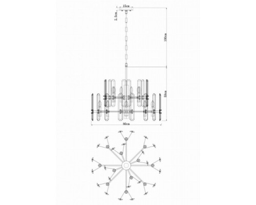 Подвесная люстра Divinare TENERIFE 7136/18 LM-12