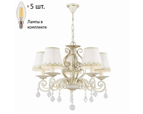 Подвесная люстра Favourite Musa с лампочками 1734-5P+Lamps E14 Свеча