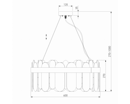 Подвесная люстра Bogates Conte 333/8 (a052687)