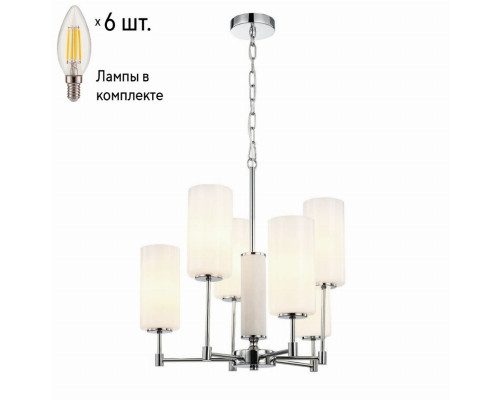 Подвесная люстра с лампочками Favourite Palmarius 2814-6P+Lamps E14 Свеча