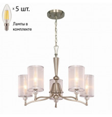 Подвесная люстра с лампочками Favourite Laguna 2698-5P+Lamps E14 Свеча