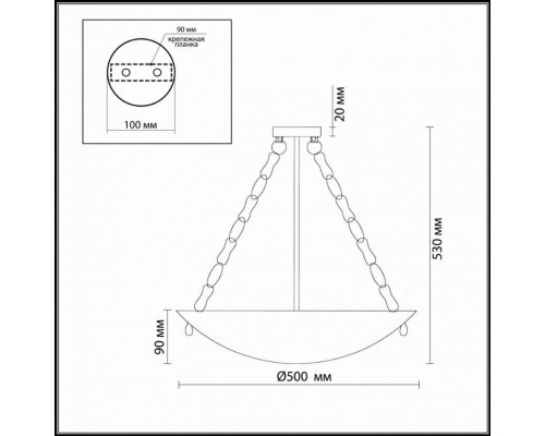 Подвесной светильник Odeon Light Velute 2094/5C