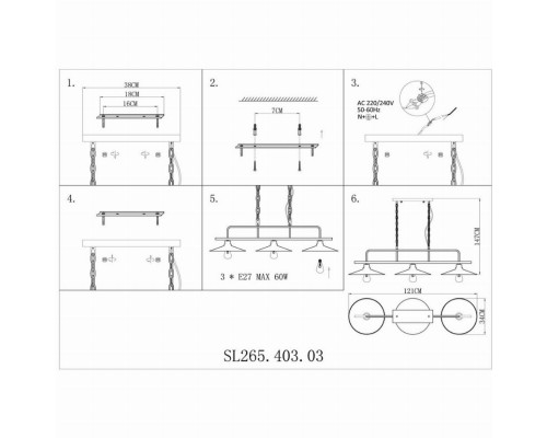 Подвесная люстра ST Luce Sсarno SL265.403.03